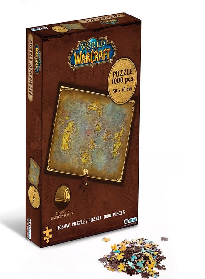 ABYstyle World of Warcraft Azeroth's Map Jigsaw Puzzle 1000 Pcs Featuring Azeroth Land Ideal Gift for Anime and Puzzle Enthusiasts Family-Friendly Activity - Image 3